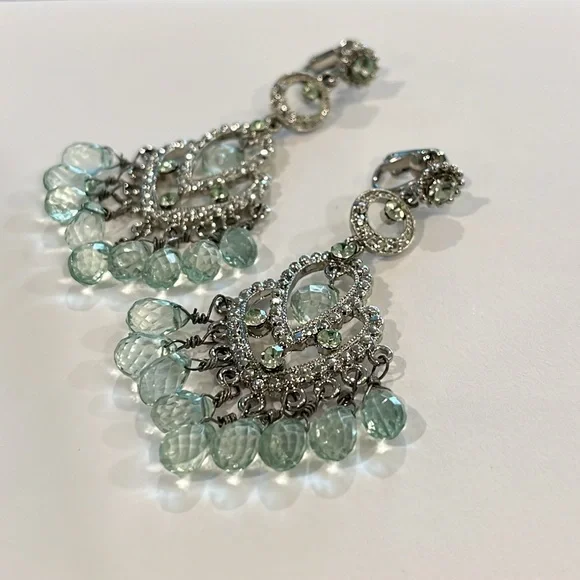 Clip-on chandelier earrings - Picture 2 of 4